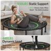 BCAN 48" Adult Fitness Trampoline with Durable Bungees, Stable & Quiet Exercise Rebounder,Great Mini Trampoline for Indoor/Garden Workout - Green view 3