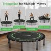 BCAN 48" Adult Fitness Trampoline with Durable Bungees, Stable & Quiet Exercise Rebounder,Great Mini Trampoline for Indoor/Garden Workout - Green view 4