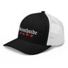 Southside Trucker Cap with Chicago Flag Stars Southside Pride Cool Chicago Pride hat Black/White view 4
