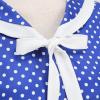 Women's 1950s Vintage Audrey Hepburn Style Cocktail Party Swing Dresses Lapel Short Sleeve Polka Dot Midi Tea Dress view 4