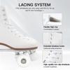 Besketo Classic High-top Roller Skates, PU Leather, Four-Wheel, Indoor/Outdoor, Beginner view 4