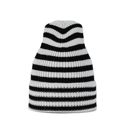 Buff Knitted Beanie Kids Zimic Stripes Black Unisex One Size