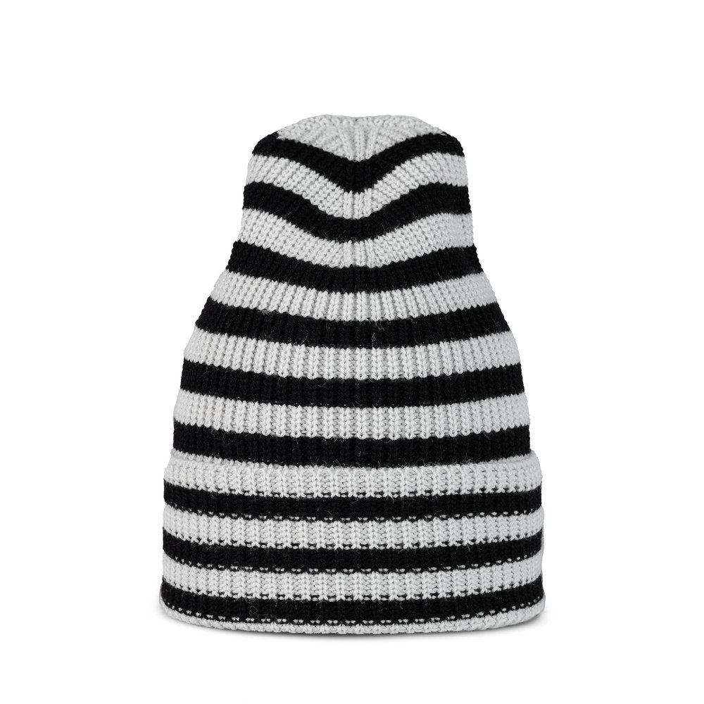 Buff Knitted Beanie Kids Zimic Stripes Black Unisex One Size