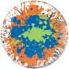 Brunswick Viz-a-Ball Bowling Ball (15lbs, Paint Splatter) view 1