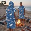 LOMTRATS Quick Dry Surf Poncho Changing Towel Robe Hoodie for Men Women,Swimming Beach Surfing Diving Home Hot Springs BathingAdult-M view 2