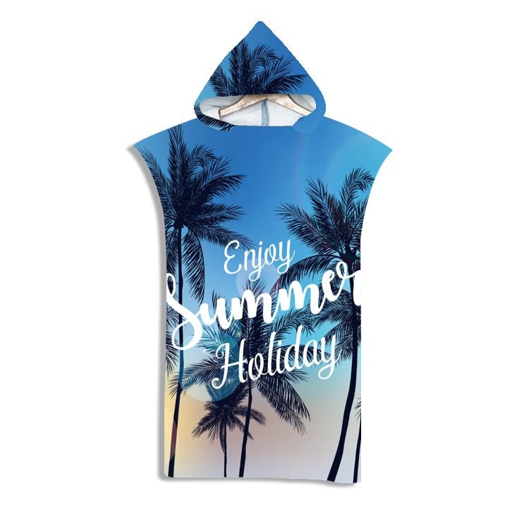 LOMTRATS Quick Dry Surf Poncho Changing Towel Robe Hoodie for Men Women,Swimming Beach Surfing Diving Home Hot Springs BathingAdult-M
