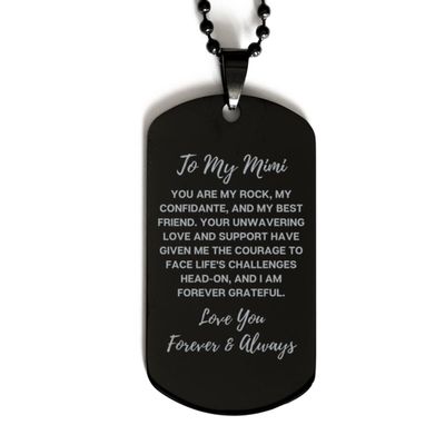 To My Mimi, You Are My Rock, My Confidante And My Best Friend Dog Tag, For Mimi, Valentines Birthday Gifts for Mimi, Mother's Day, Father's Day and Christmas Gifts for Mimi