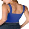 NIKIBIKI Women Seamless V-Neck Ribbed Crop Top, Made in U.S.A, One Size (Royal Blue) view 2