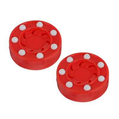 INOOMP 2pcs Roller Hockey Pucks for Street and Outdoor Training Lightweight High Hardness Design for Practicing Roller Hockey Skills