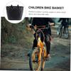 2Pcs Kids Plastic Bicycle Basket Front Handlebar for Boys and Girls, Detachable Storage Bike Basket Crafts Bike Decoration Accessories Kit Black view 4