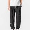 Mens Sweatpants Joggers Baggy Sweatpants for Men 2023 Casual Loose Drawstring Solid Baggy Pants Outdoor Fashion Beam Feet Sweatpants Black 3X view 2