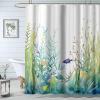 JOSUE Boho Shower Curtain, Turquoise Personalised Shower Curtains for Bathroom,Waterproof Quick-Dry Polyester Fabric Shower Curtain with 12 Hooks for Bathroom Kitchen - 150x180cm(59x71in) view 1