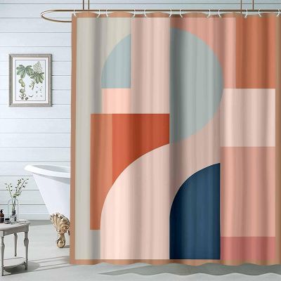 JOSUE Boho Shower Curtain, Pink,Blue Personalised Shower Curtains for Bathroom,Waterproof Quick-Dry Polyester Fabric Shower Curtain with 12 Hooks for Bathroom Kitchen - 150x180cm(59x71in)