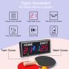 Portable Tabletop Score Keeper with Buzzer, 6-Digital Scoreboard with Remote Control, 6 Levels Brightness Adjustment and Two Supply Modes, Ultr A-Long Standby and Easy to Operate, for Multisports view 2