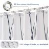 JOSUE Boho Shower Curtain, Red,Blue Personalised Shower Curtains for Bathroom,Waterproof Quick-Dry Polyester Fabric Shower Curtain with 12 Hooks for Bathroom Kitchen - 182x182cm(72x72in) view 4