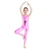 ACSUSS Kids Girls Shiny Metallic Sleeveless Unitard One Piece Bodysuit Gymnastics Ballet Dance Leotard Pink 3-4 Years view 3
