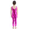 ACSUSS Kids Girls Shiny Metallic Sleeveless Unitard One Piece Bodysuit Gymnastics Ballet Dance Leotard Rose 10-12 Years view 3