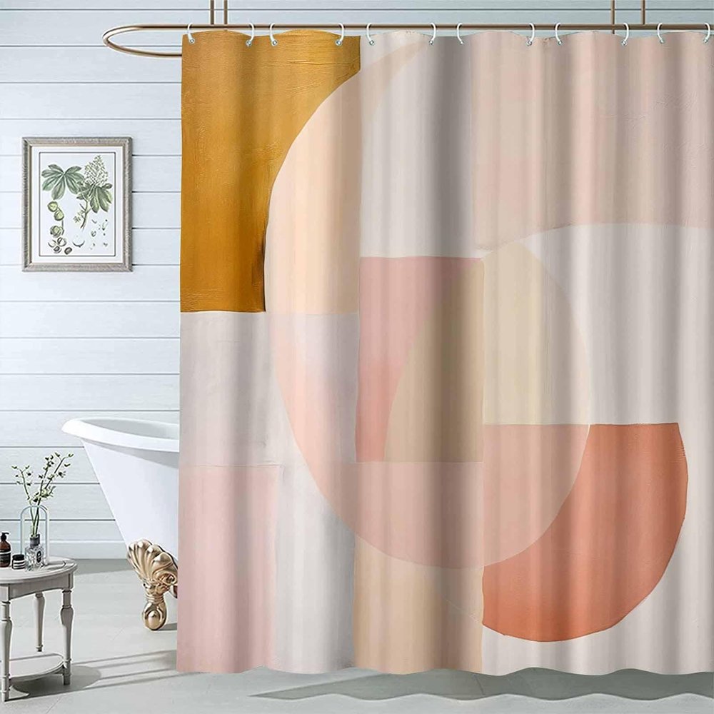 JOSUE Shower Curtain, Pink Shower Curtains for Bathroom Kitchen,Bath Curtains Waterproof Quick-Dry Polyester Fabric Shower Curtain with 12 Hooks,Bathroom Curtains - 182x182cm(72x72in)