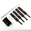 EXREIZST 3 in 1 Silvery Spreader Bar Set with 4 Premium Soft Pad Brown Leather Straps Adjustable Expandable Sports Exercise Kit view 4