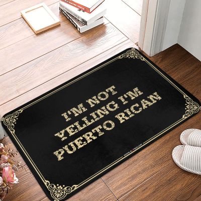 Dsoluuing Door Mats for Outside Entry Funny I'm Not Yelling I'm Puerto Rican Doormat Summer Rug Mat Outdoor (Color : Colour, Size : 50X80CM)