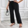 LITHYC Solid Flare Leg Pants (Color : Black, Size : X-Small) view 3