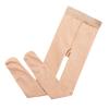 Girls Thick Fleece Lined Tights for Toddler Kids Winter Solid Color Pantihose High Waist Thick Footed Leggings (Khaki, 6-7 Years) view 4