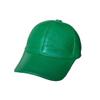 100% Real Genuine Lambskin Leather Baseball Cap Hat Sports Visor (Pine Green) view 2