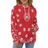 Red Bandana Pattern Adult Hooded Sweatshirt Pullover Hoodie Casual Graphic Printed view 4