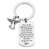 RFTWXHPN New Driver Gifts Keychains for Teen Boys Girls May Your Guardian Angel Ride with You Keychain for Son Dad Trucker Bus Driver Ride Drive Safe Key Chains for Husband Daughter view 1