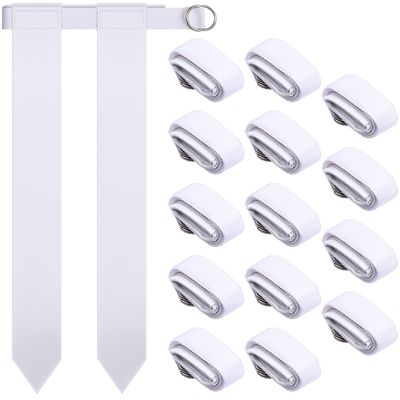 14 Pcs 14/28 Player Flag Football Belt Set Adjustable, White