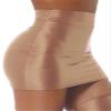 Miutii Women's Sexy Sheer See Through Bodycon Miniskirt 70D Glossy Ultra Thin Short Dress Party Skirt Coffee Medium view 2