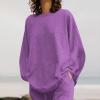 2023 Summer Fall Lounge Sets Women 2 Piece Outfits Fashion Long Sleeve Solid Tops and Long Pants Tracksuit Pajama Set view 3
