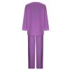 2023 Summer Fall Lounge Sets Women 2 Piece Outfits Fashion Long Sleeve Solid Tops and Long Pants Tracksuit Pajama Set view 4
