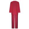 2023 Summer Fall Lounge Sets Women 2 Piece Outfits Fashion Long Sleeve Solid Tops and Long Pants Tracksuit Pajama Set view 2
