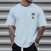 Mens Shirts Big and Tall Coconut Palm Trees Print Fashion Shirts for Men Graphic Tees Short Sleeve Crew Neck Funny Tshirts Shirts for Men Breathable Regular Fit MenS Clothing 2-Blue XL view 2