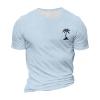 Mens Shirts Big and Tall Coconut Palm Trees Print Fashion Shirts for Men Graphic Tees Short Sleeve Crew Neck Funny Tshirts Shirts for Men Breathable Regular Fit MenS Clothing 2-Blue XL view 3