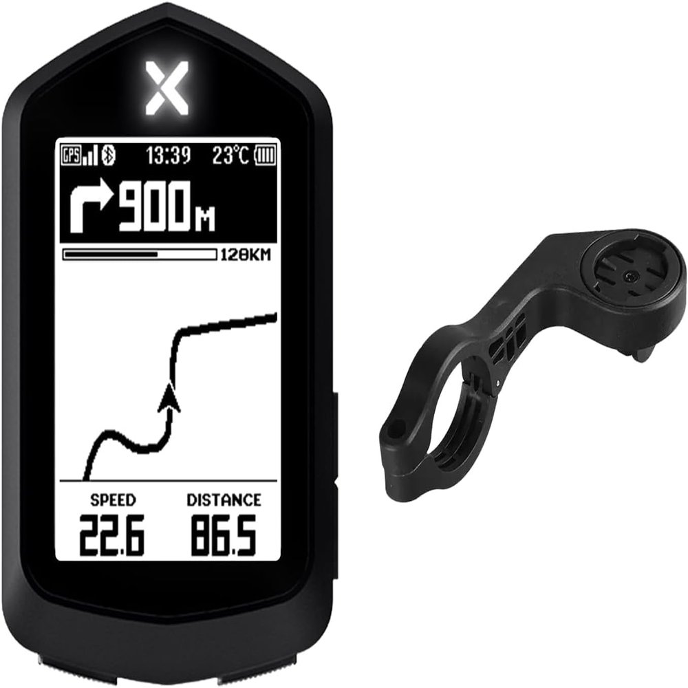 XOSS NAV Cycling/Bike Computer with XOSS Cover GPS Wireless Ant+ Cycling Computer GPS with Bluetooth, IPX7 Waterproof Bicycle Speedometer Odometer with 2.4Inch LCD and Auto Backlight Fits All Bikes