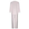 2023 Summer Fall Lounge Sets Women 2 Piece Outfits Fashion Long Sleeve Solid Tops and Long Pants Tracksuit Pajama Set view 4