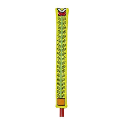 B Baosity Golf Alignment Rod Cover Golf Head Cover PU Leather Hold at Least 2 Sticks Double Sided Embroidered Headcover Case for Swing Trainer Aiming, Yellow