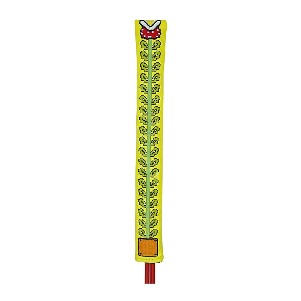 B Baosity Golf Alignment Rod Cover Golf Head Cover PU Leather Hold at Least 2 Sticks Double Sided Embroidered Headcover Case for Swing Trainer Aiming, Yellow