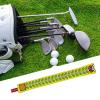 B Baosity Golf Alignment Rod Cover Golf Head Cover PU Leather Hold at Least 2 Sticks Double Sided Embroidered Headcover Case for Swing Trainer Aiming, Yellow view 2