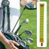 B Baosity Golf Alignment Rod Cover Golf Head Cover PU Leather Hold at Least 2 Sticks Double Sided Embroidered Headcover Case for Swing Trainer Aiming, Yellow view 4