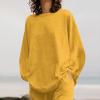 2023 Summer Fall Lounge Sets Women 2 Piece Outfits Fashion Long Sleeve Solid Tops and Long Pants Tracksuit Pajama Set view 3