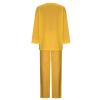 2023 Summer Fall Lounge Sets Women 2 Piece Outfits Fashion Long Sleeve Solid Tops and Long Pants Tracksuit Pajama Set view 4