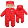 BYFRI Toddler Snow Suit Baby Winter Clothes 12-18 Months Newborn Coat Unisex Infant Cozy Jumpsuit Cute Bear Hooded Outerwear for Girls view 1