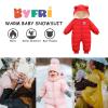 BYFRI Toddler Snow Suit Baby Winter Clothes 12-18 Months Newborn Coat Unisex Infant Cozy Jumpsuit Cute Bear Hooded Outerwear for Girls view 2