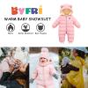 BYFRI Toddler Girl Snow Suit Baby Winter Clothes 12-18 Months Newborn Coat Infant Cozy Jumpsuit Cute Bear Hooded Outerwear for Girls view 2
