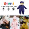 BYFRI Baby Boys Girls Snowsuit Clothes Toddler Bear Hooded Winter Coat Infant Cozy Outfit 12-18 Months Newborn Jumpsuit for Unisex view 2