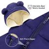 BYFRI Baby Boys Girls Snowsuit Clothes Toddler Bear Hooded Winter Coat Infant Cozy Outfit 12-18 Months Newborn Jumpsuit for Unisex view 4