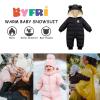 BYFRI Baby Boys Girls Snowsuit Clothes Toddler Bear Hooded Winter Coat Infant Cozy Outfit 12-18 Months Newborn Jumpsuit for Unisex view 2
